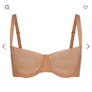 Skims 38DD NO SHOW MOLDED UNLINED BALCONETTE BRA Ochre NWT